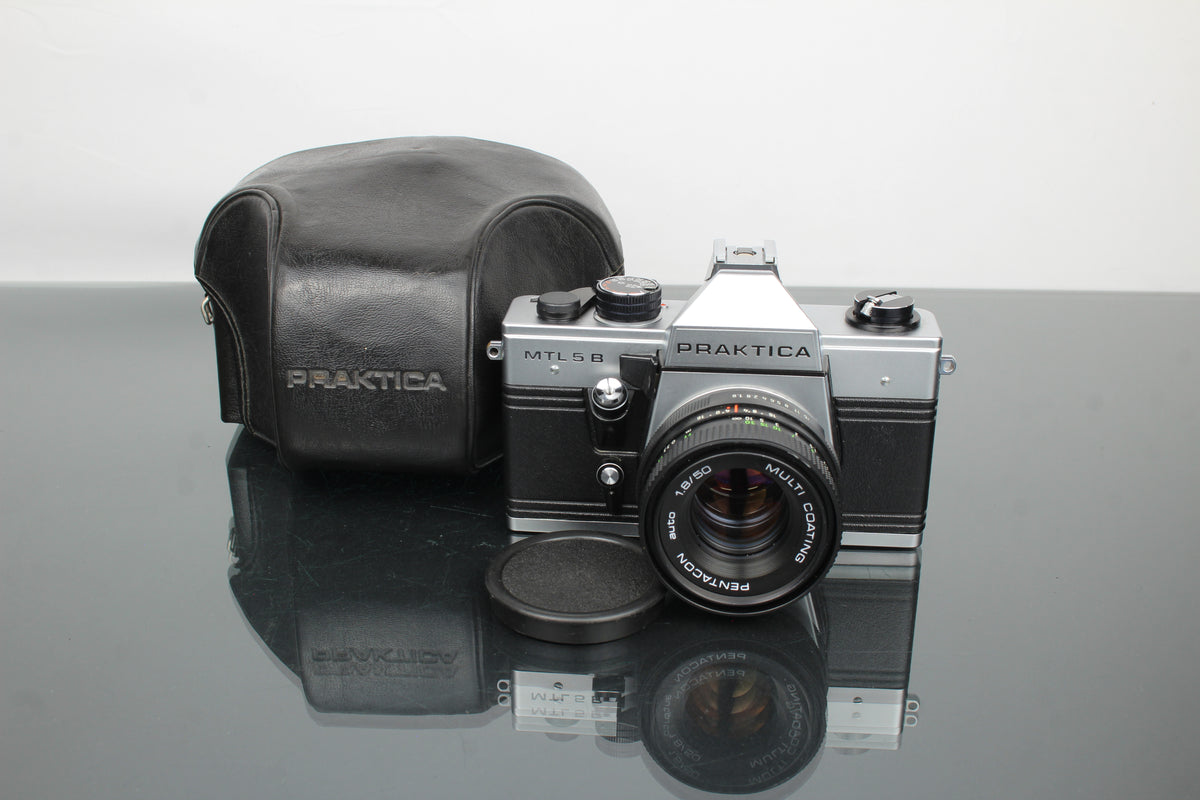 Praktika MLT 5 B + Pentacon auto 1.8/50 objektiv (M42 fäste)