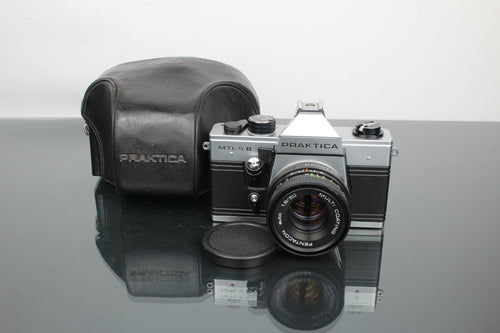 Praktika MLT 5 B + Pentacon auto 1.8/50 objektiv (M42 fäste)