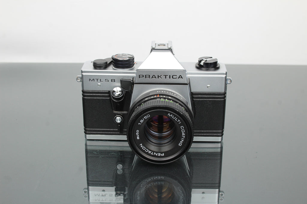 Praktika MLT 5 B + Pentacon auto 1.8/50 objektiv (M42 fäste)