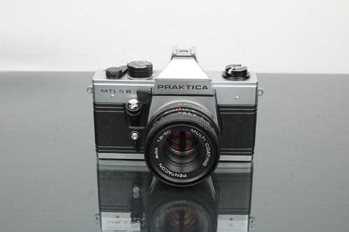 Praktika MLT 5 B + Pentacon auto 1.8/50 objektiv (M42 fäste)