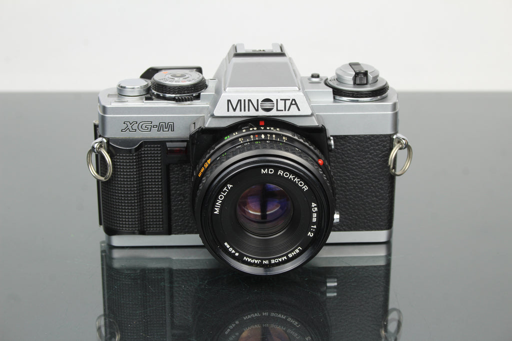 Minolta XG-M + 45mm 1:2 Minolta MD Rokkor-objektiv